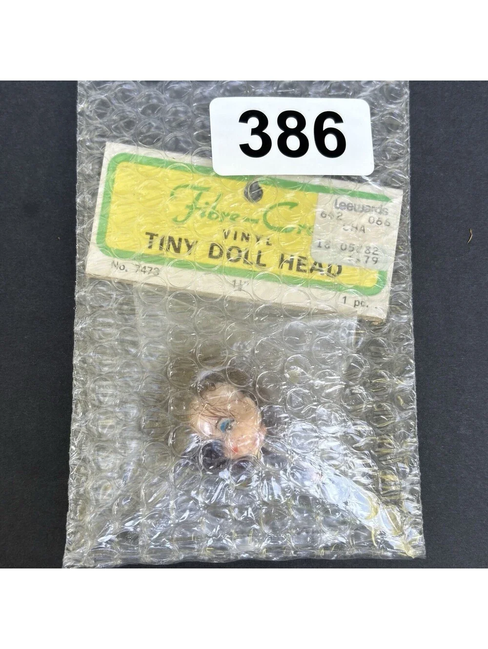 Fibre Craft New Vintage 7473 Doll Head Parts 1” Brown Bob Hair Girl